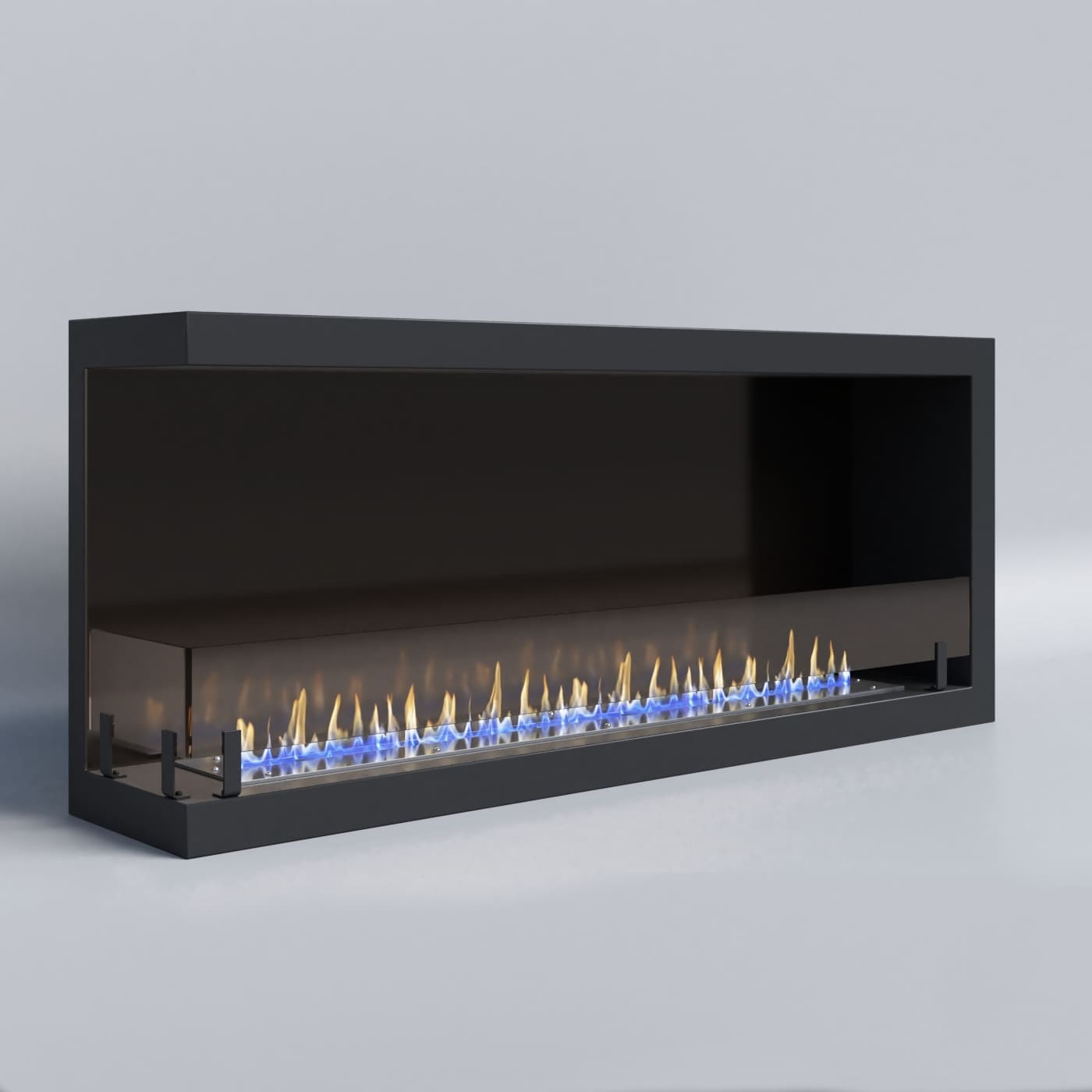 Биокамин "Русский огонь" Честер 1200 угловой левый с декоративным стеклом (стемалитом) по цене 46 200 руб.