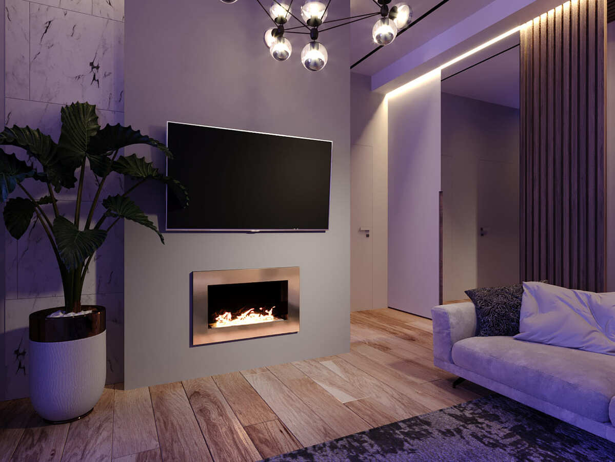 Биокамин "Русский огонь" Барокко 800V встраиваемый (высота 500мм.) с защитным и декоративным стеклом по цене 43 550 руб.