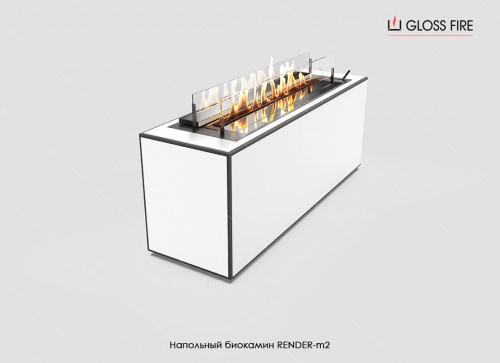 Напольный биокамин Биокамин Gloss Fire Render-m2 Напольный биокамин Биокамин Gloss Fire Render-m2