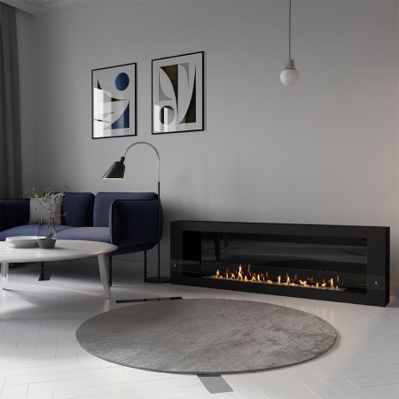 Биокамин SteelHeat WALL GRAND 1800 черный, стекло, стемалит по цене 98 070 руб.