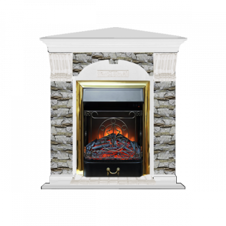 Арочный Алтай угловой (белый)+Majestic Brass