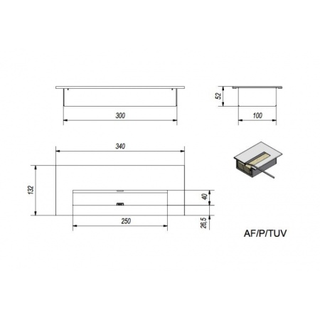 Биокамин Kratki DELTA 2 TUV QUBE(400*900) по цене €337