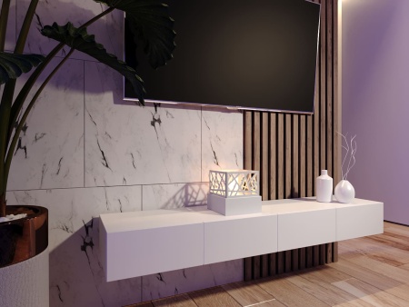 Биокамин "Русский огонь" Бруклин белый по цене 12 000 руб.